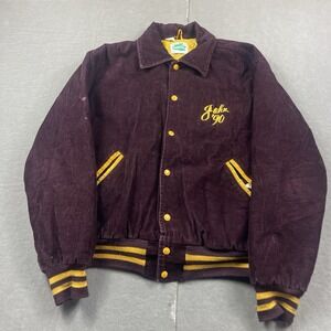 Vintage Maple Athletic Sportswear Jacket Mens Large Corduroy Letterman Dougherty